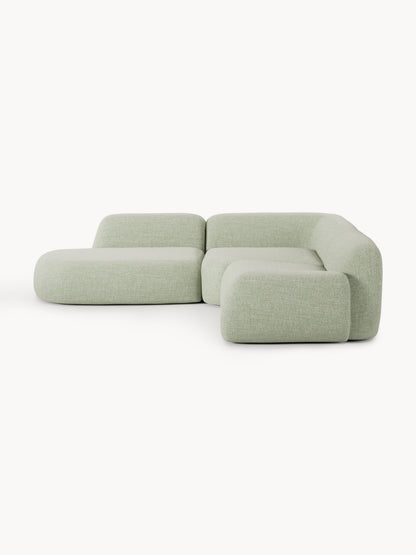 Wolmairen Modular Corner Sofa (4-Seater) in Bouclé with Chaise Longue
