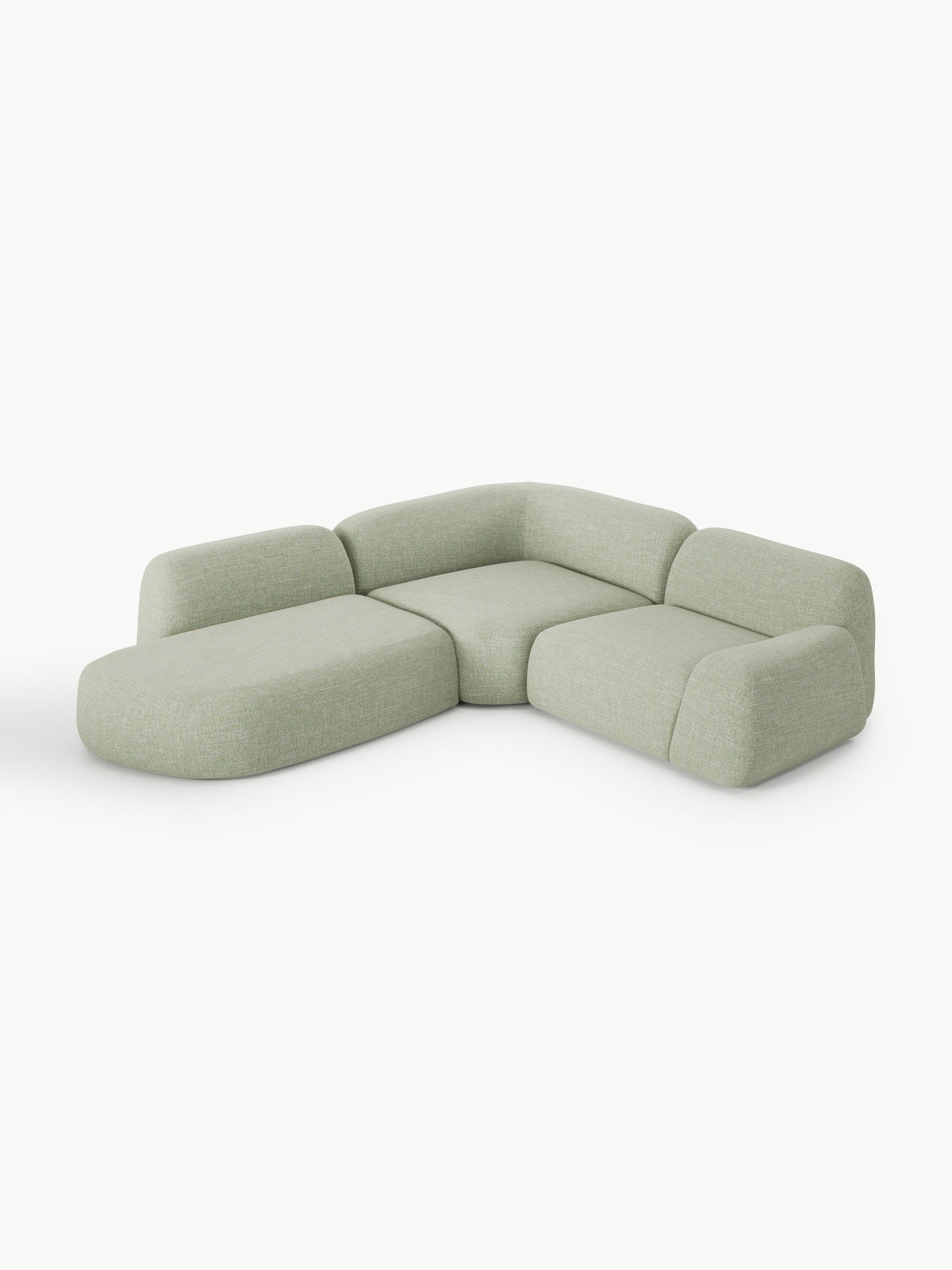 Wolmairen Modular Corner Sofa (4-Seater) in Bouclé with Chaise Longue