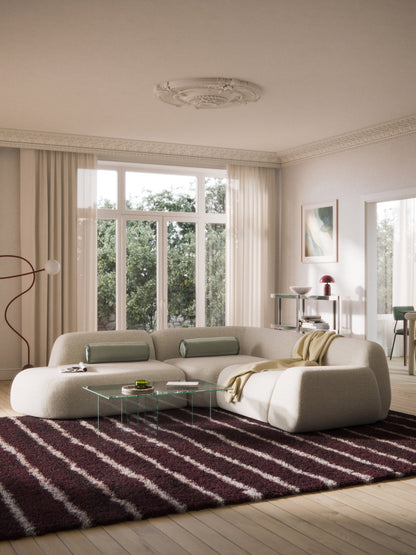Wolmairen Modular Corner Sofa (4-Seater) in Bouclé with Chaise Longue