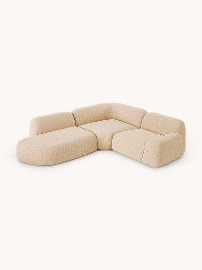 Wolmairen Modular Corner Sofa (4-Seater) in Bouclé with Chaise Longue