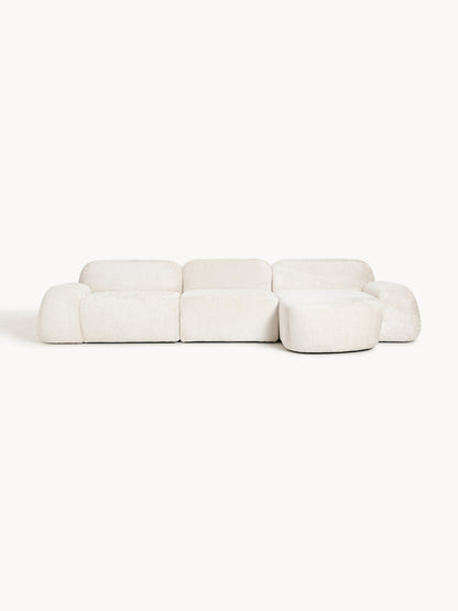 Wolmairen Modular Corner Sofa (4-Seater) in Teddy Bouclé