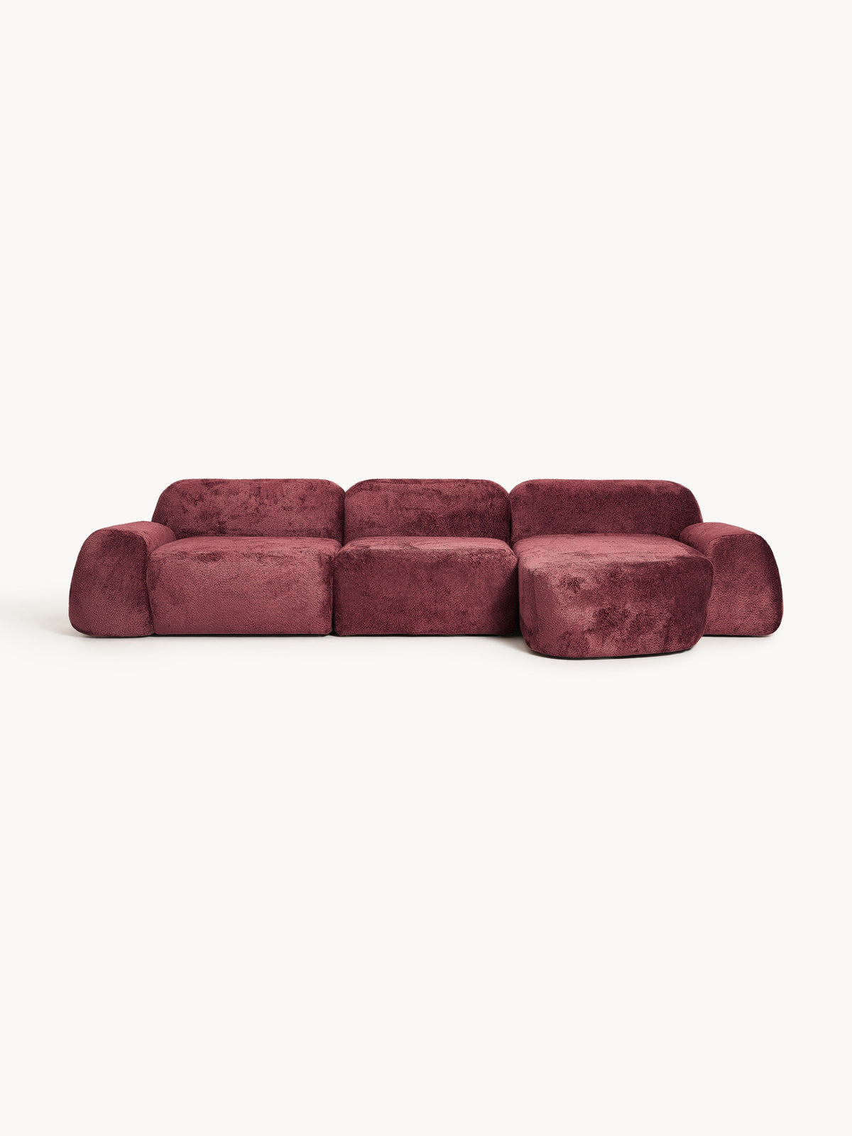Wolmairen Modular Corner Sofa (4-Seater) in Teddy Bouclé