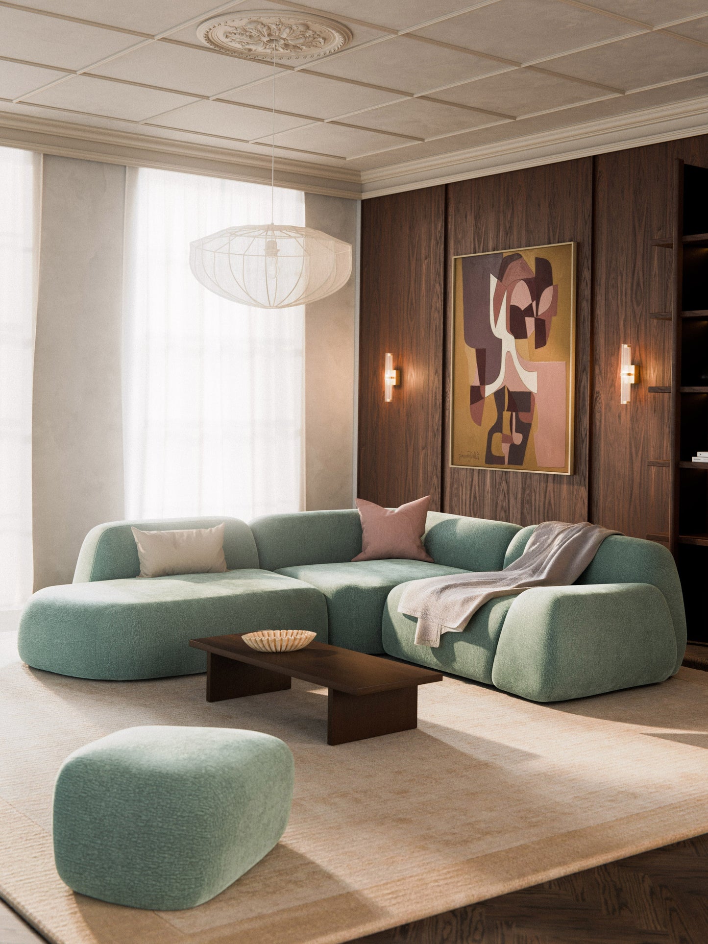 Wolmairen Modular Corner Sofa (4-Seater) with Chaise Longue