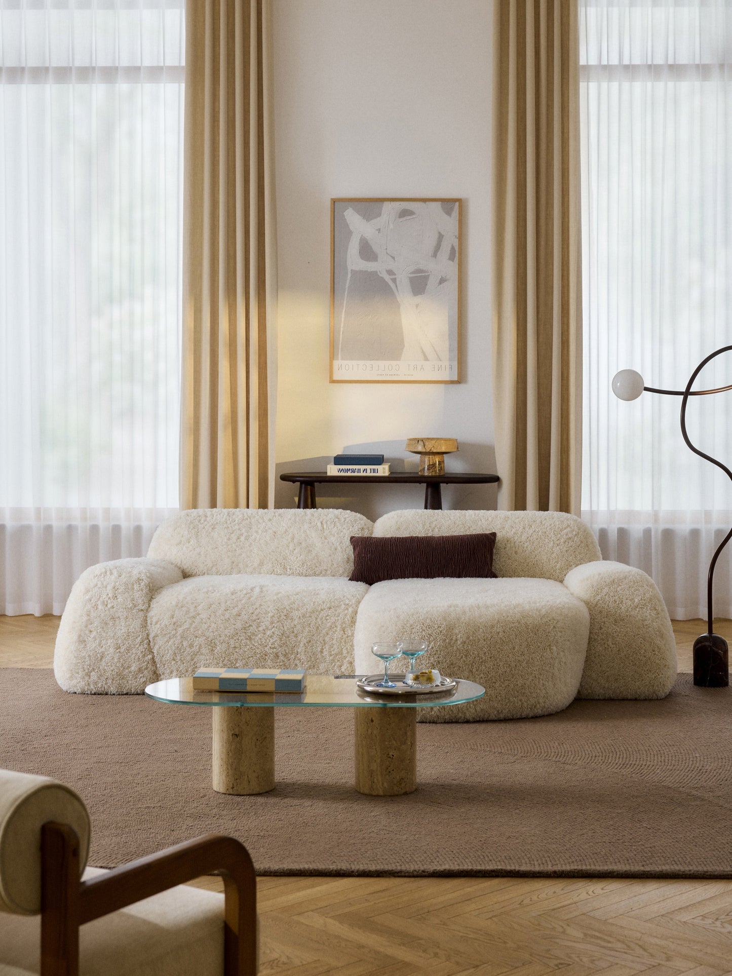 Wolmairen Modular Corner Sofa in Teddy (3-Seater)