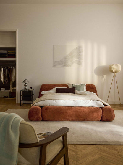 Wolmairen Teddy Bouclé Upholstered Bed