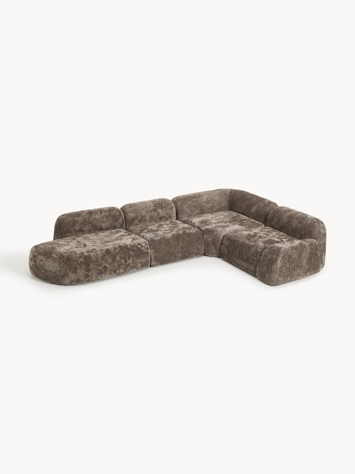 Wolmairen XL Modular Teddy Bouclé Corner Sofa with Chaise Longue